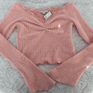 NWT Hyfve Simons Fuzzy Pink Top Size Small